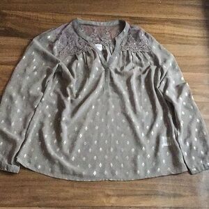 2/$30, 3/$45 Bila Taupe embellished blouse NWT